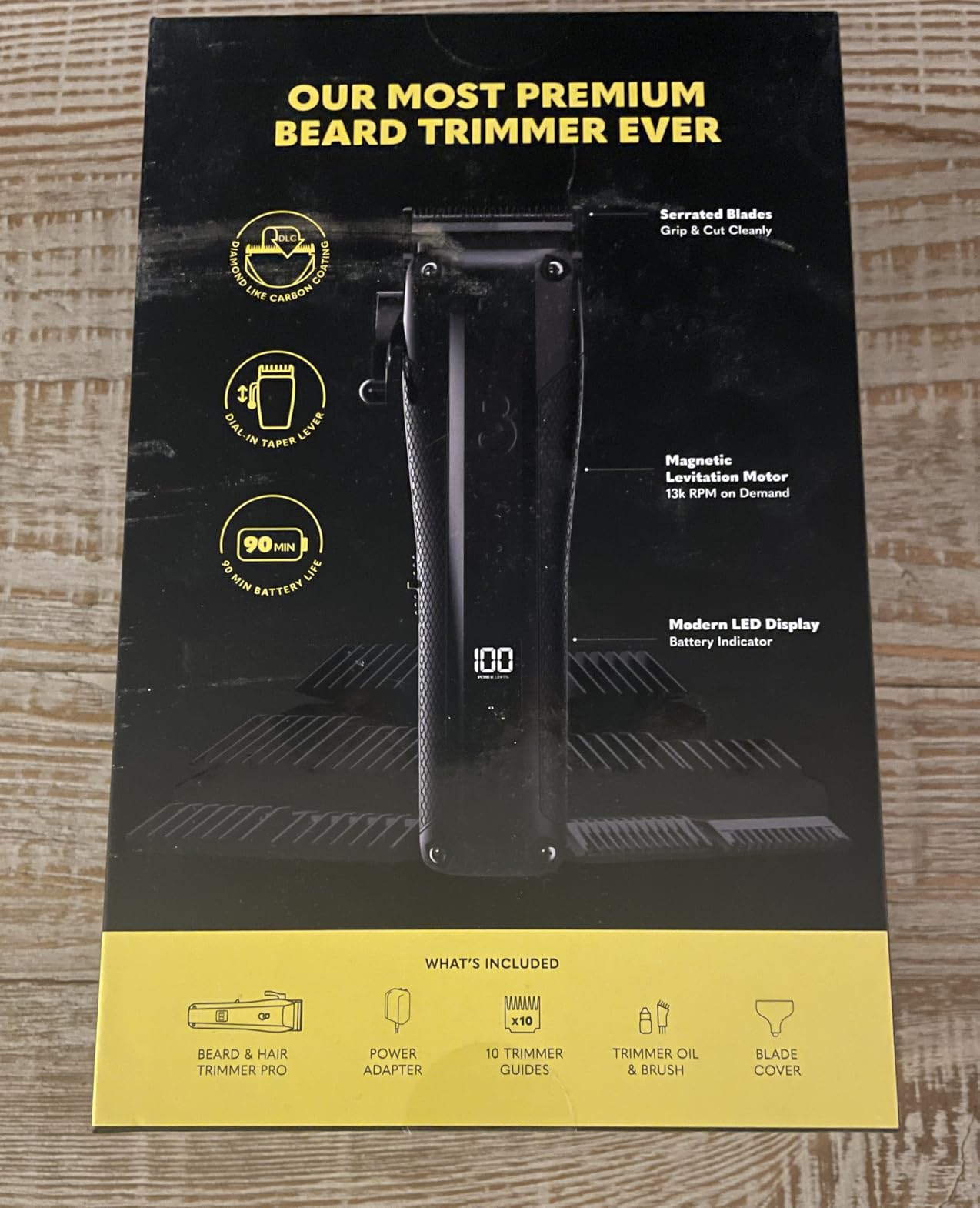 The Beard Club Pro Beard Trimmer for Men - Professional Men's Hair Trimmer for Barbers - Electric Cordless Rechargeable High Power 13,000 RPM - 10 Guides - Taper Lever - Diamond Like Carbon Blades customer photo 2