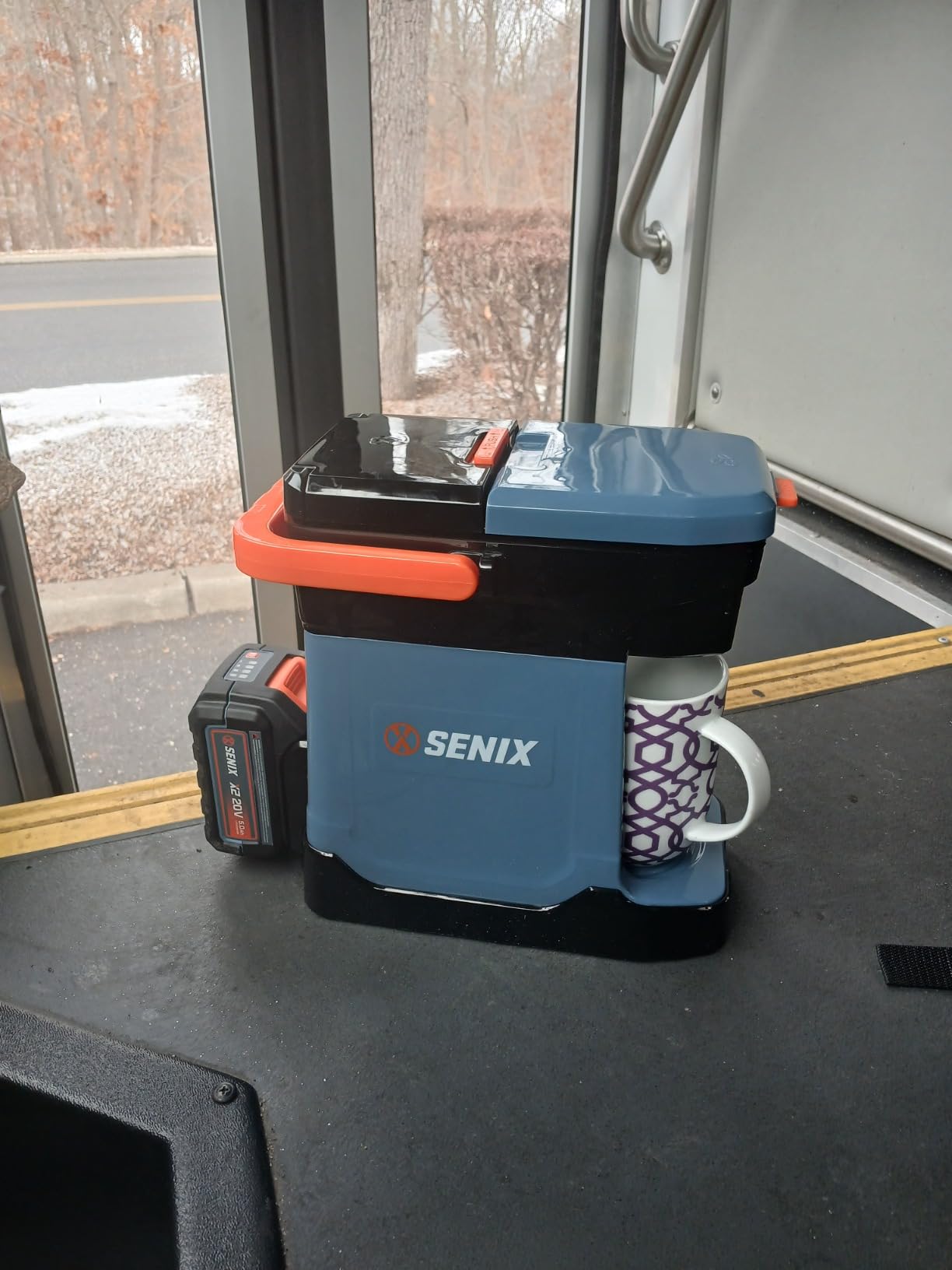 SENIX Portable Coffee Maker with 5000mAh Battery, Dual AC/DC Electric Coffee Machine for Car/RV/Camping, Cordless Outdoor Travel Brewer Compatible with Ground & ESE Pods, Included Cup customer photo 2