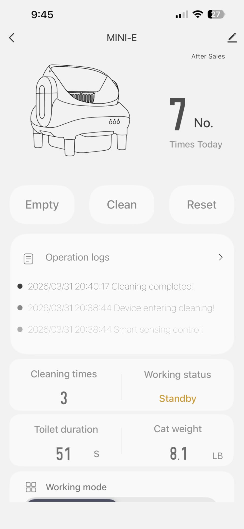 Automatic Cat Litter Box, Self Cleaning Litter Box for Multiple Cats with Open Top Design, App Control, Safety Protection, Ultra-Quiet, Easy Setup, Light Gray customer photo 2