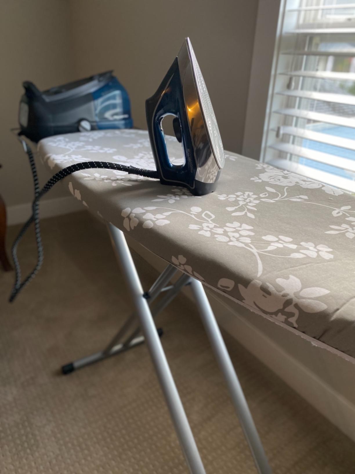 Bartnelli Premium Full-Size Ironing Board 45x15 Inch Large Surface, Integrated Upgraded Iron Rest with Hanger Rack, Height Adjustable, Heavy-Duty Metal Frame, 4 Non-Skid Feet, 4-Layer Cover & Pad customer photo 2