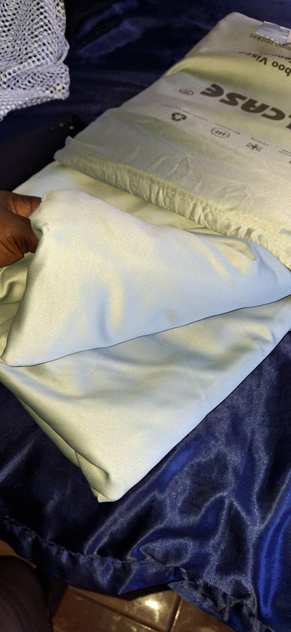 Luxury Organic Tencel & Viscose from Bamboo Cooling Sheet Set,Silky Soft Lyocell Sheets with Deep Pocket, Hypoallergenic & Breathable Bedding with Pillowcases (White, King) customer photo 2