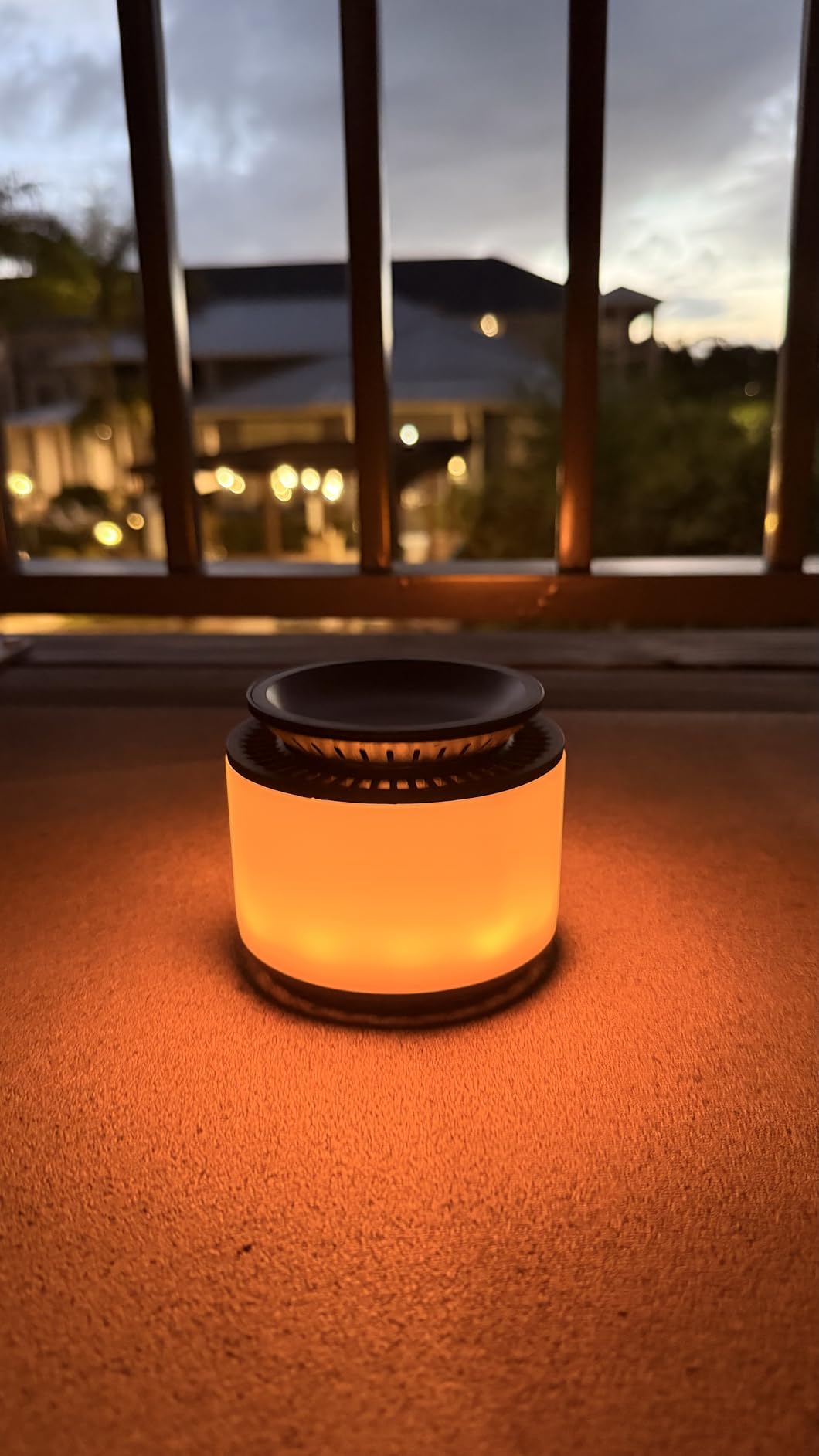 Mosquito Repellent Outdoor Patio, Rechargeable Mosquito Repeller Warm Ambient Light, Plant-Based Electronic Bug Repellent Shield for Patio, Camping, Fishing & Backyard (2 Cartridges Included) customer photo 1