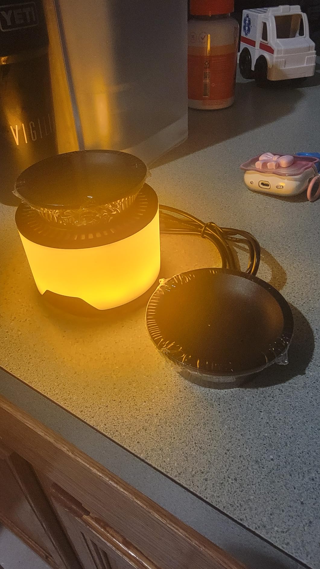 Mosquito Repellent Outdoor Patio, Rechargeable Mosquito Repeller Warm Ambient Light, Plant-Based Electronic Bug Repellent Shield for Patio, Camping, Fishing & Backyard (2 Cartridges Included) customer photo 2