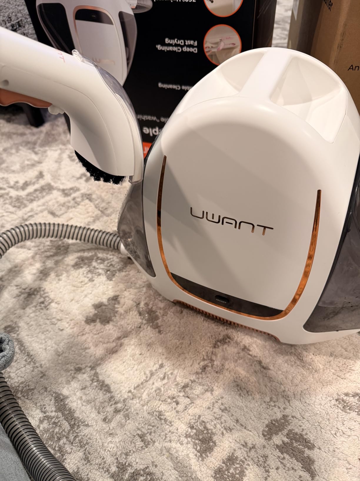 Uwant Carpet Cleaner Machine 22Kpa Portable Carpet Cleaner for Pet, Upholstery Cleaner Machine with Oxy Solution Set of 1 for Spot, Cars,Rug,Furniture customer photo 2