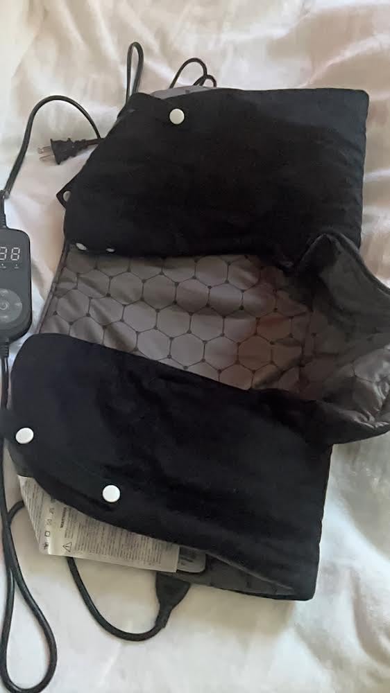 Far Infrared Heating Pad for Neck and Shoulders - Dual Carbon Fiber 6X Deeper Heat for Fast Relief from Chronic Pain in Seniors - 20% Heavier, 8 Heat Levels, 4H Auto Shut Off customer photo 1