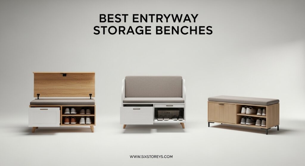 The current image has no alternative text. The file name is: Best-Entryway-Storage-Benches.jpeg