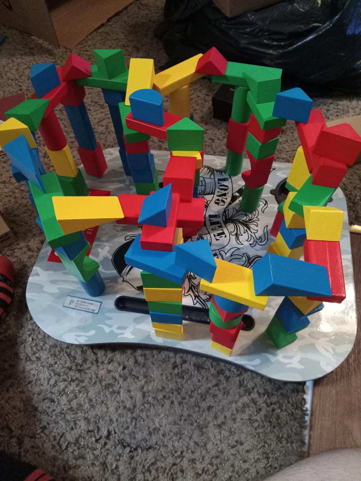 Melissa & Doug Wooden Building Blocks, 100-Piece Set of Sorting & Stacking Toys in 4 Colors and 9 Shapes, Classic Toddler Toys for Girls & Boys Ages 2+ - FSC Certified customer photo 2