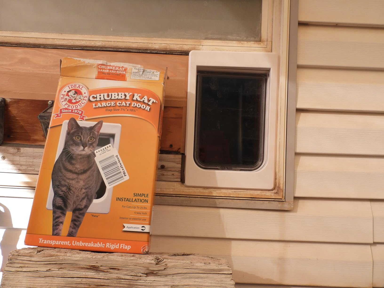 Ideal Pet Products Cat Flap Door with 4 Way Lock, 6.25