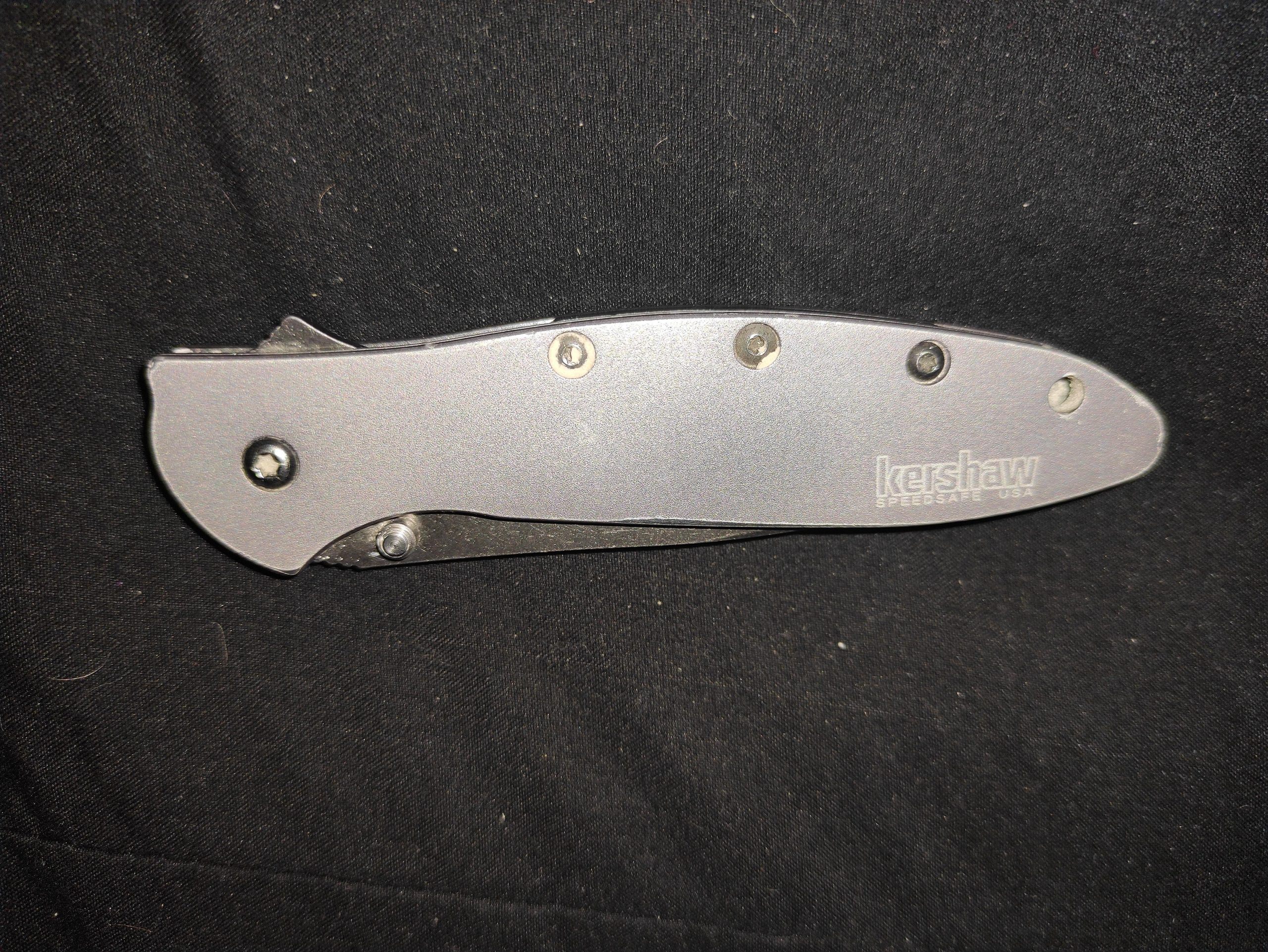 Kershaw Leek Pocket Knife (1660BLKW); Sandvik 14C28N Steel Blade, 410 Stainless Steel Handle, Finish, SpeedSafe Assisted Open, Frame and Tip Locks, Reversible Pocketclip; 3 OZ customer photo 2