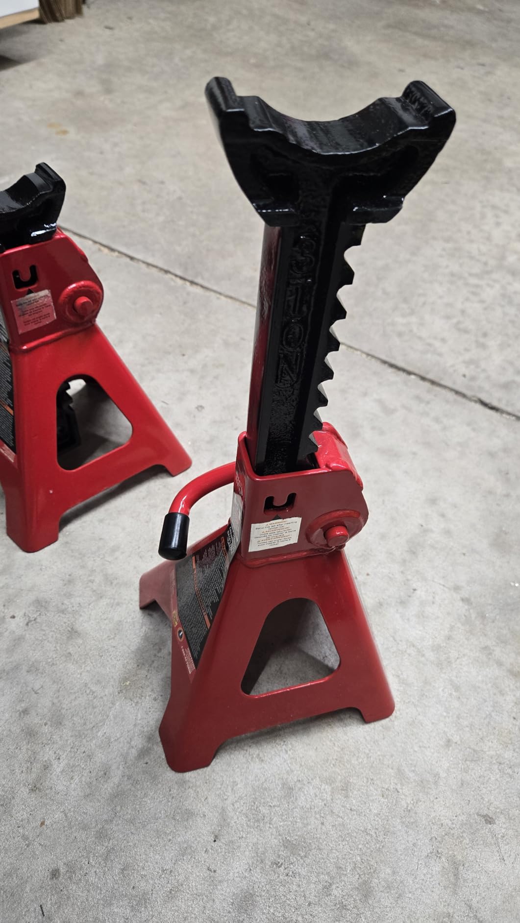 BIG RED T43202 Torin Heavy Duty Steel Jack Stands: 3 Ton (6,000 lb) Capacity Car Lifting Stand, 1 Pair customer photo 2