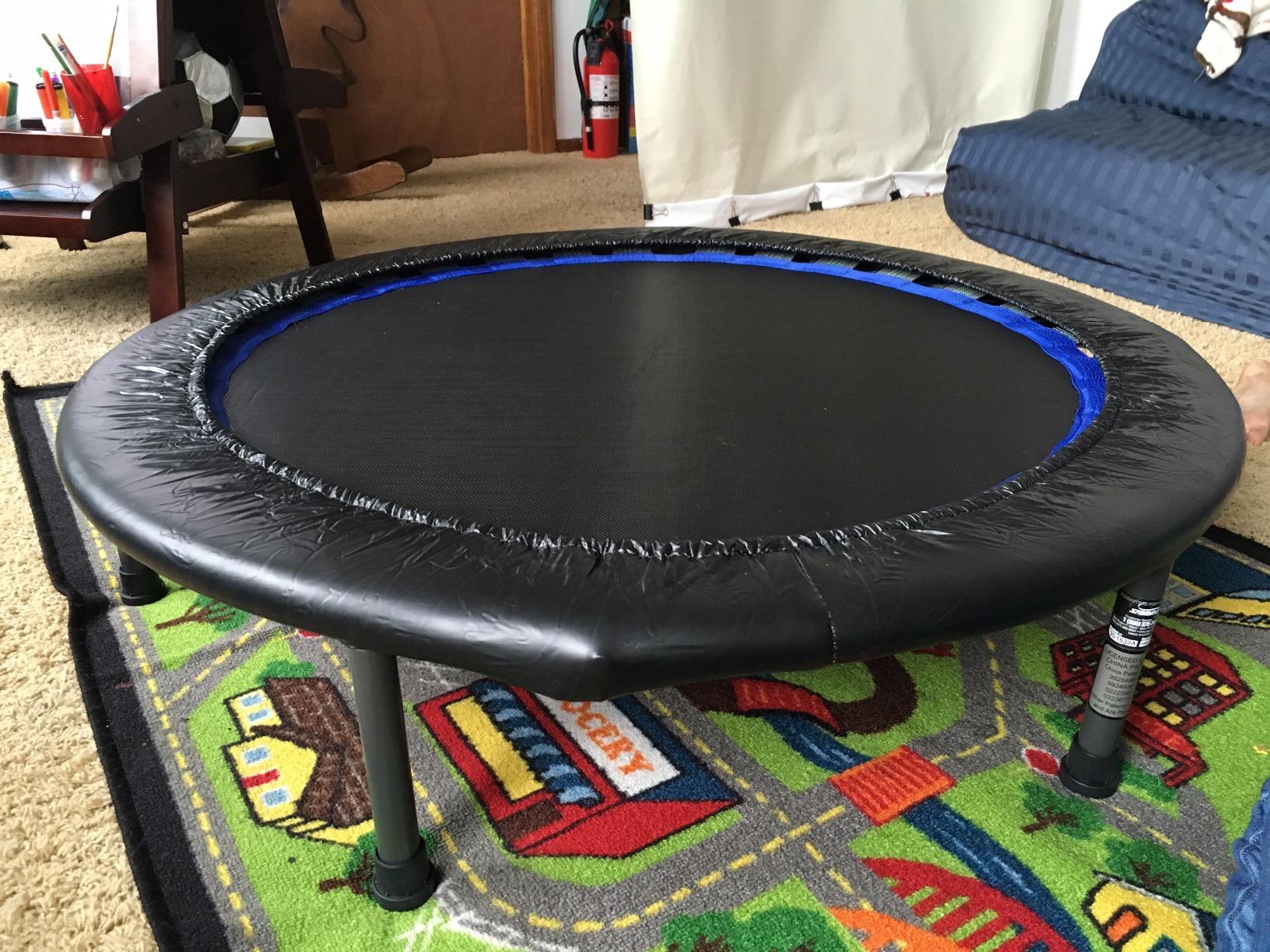 Stamina Folding Trampoline with Smart Workout App, Black - Portable Fitness Rebounder for Home Gym, Cardio & Strength Training, Jumping Exercise Equipment customer photo 2