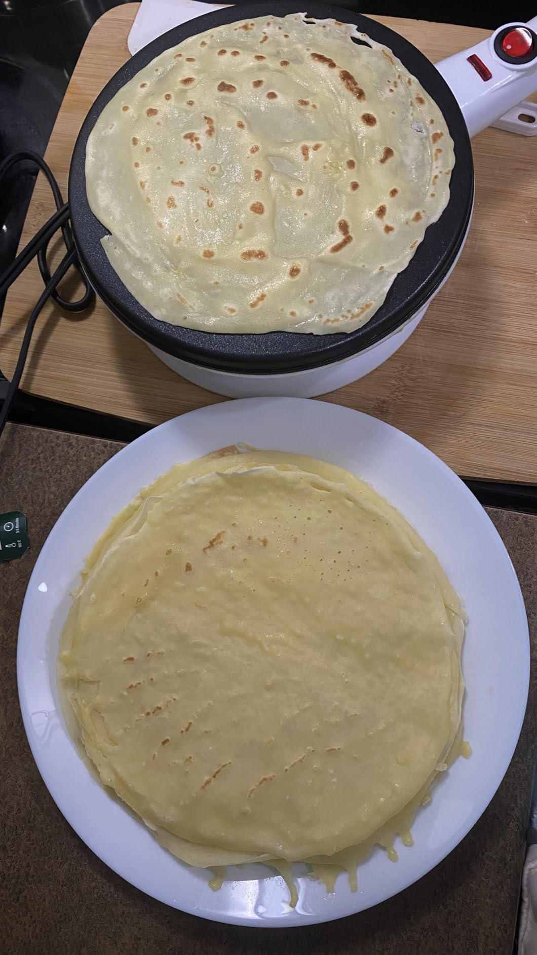 CucinaPro Cordless Crepe Maker with Recipe Guide, Non-Stick Dipping Plate, Electric Base, Batter Spatula - Portable Hot Plate Compact Baker customer photo 1