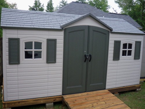 Lifetime 6446 Outdoor Storage Shed, 8 x 15 Foot, Desert Sand customer photo 2
