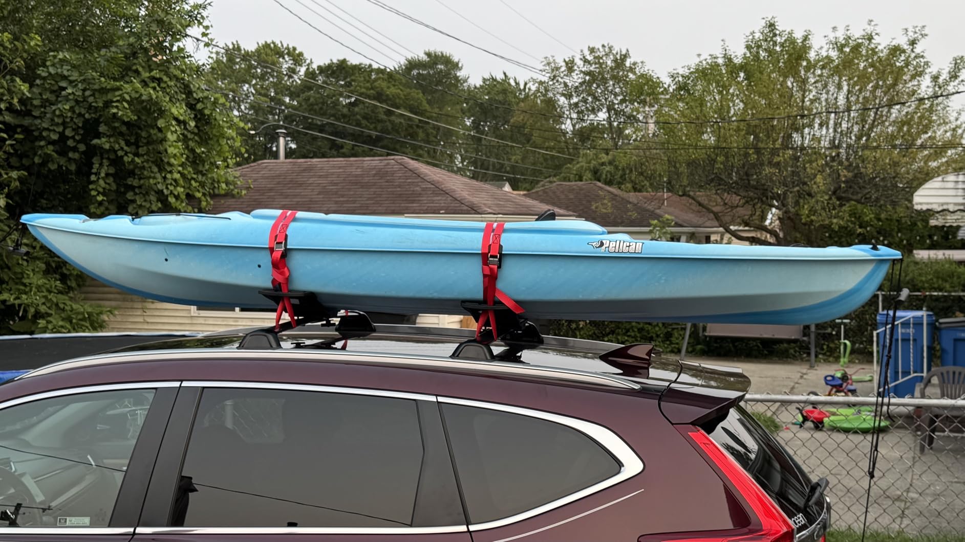 Malone SeaWing Saddle Style Universal Car Roof Rack Kayak Carrier with Bow & Stern Tie-Downs - 70 lb Capacity, V-Style Cradles, No-Tool Install, Jawz Mount, Corrosion-Resistant Nylon customer photo 2