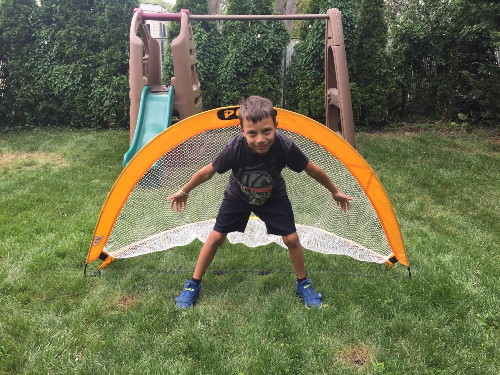 PUGG Pop Up Soccer Goal, Portable Training Football Knitted Poly Net Equipment, The Original Pickup Game Goal, Includes Two Goals & Bag customer photo 1