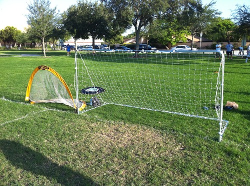 PUGG Pop Up Soccer Goal, Portable Training Football Knitted Poly Net Equipment, The Original Pickup Game Goal, Includes Two Goals & Bag customer photo 2