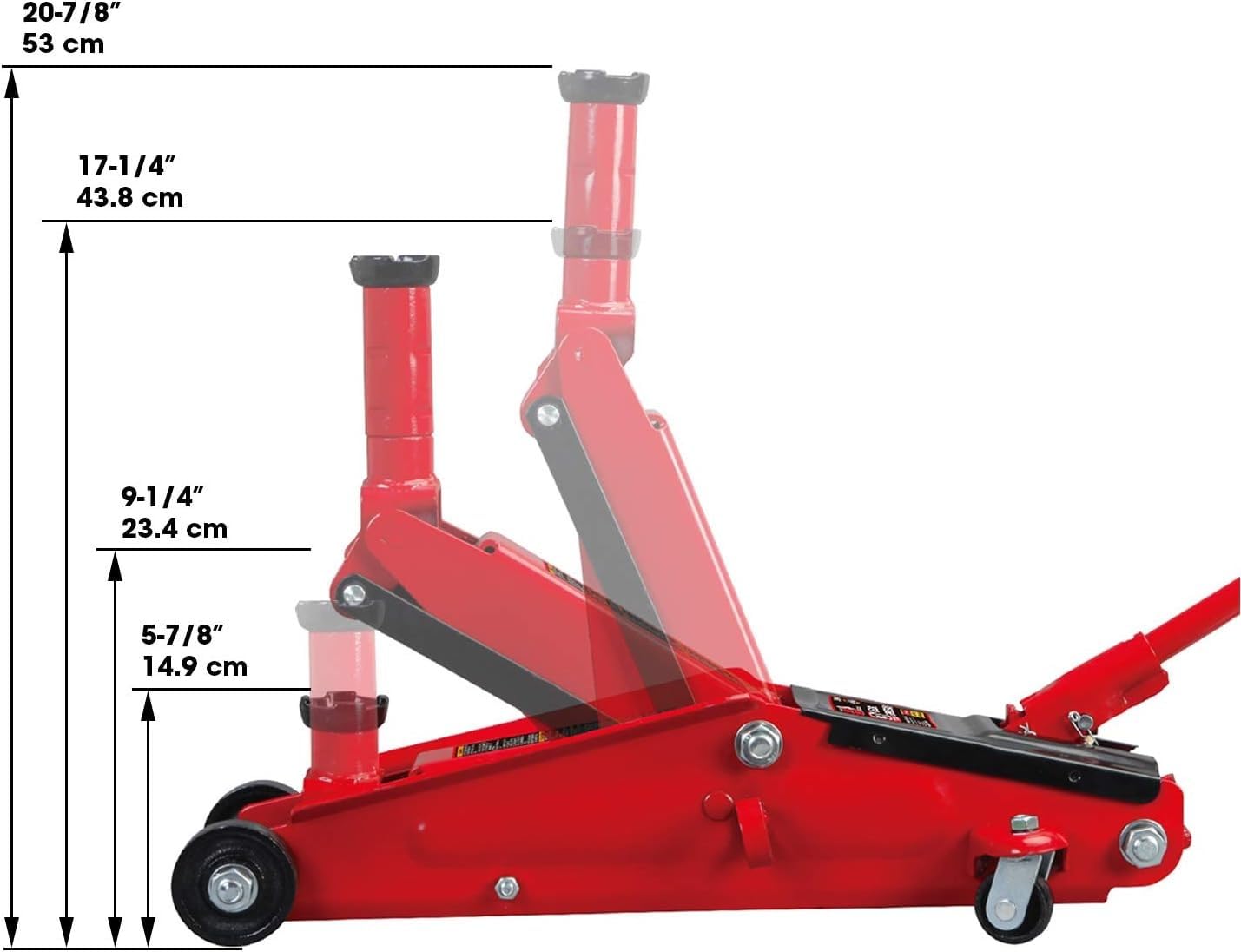 BIG RED T83006 Torin Hydraulic Trolley Service/Floor Jack with Extra Saddle (Fits: SUVs and Extended Height Trucks): 3 Ton (6,000 lb) Capacity, Red customer photo 1