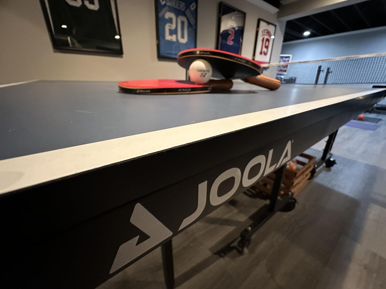 JOOLA Inside Professional MDF Indoor Ping Pong Table with Quick Clamp Table Tennis Net and Post Set - 10 Minute Easy Assembly - Tournament Quality - Foldable with Single Player Playback Mode customer photo 2