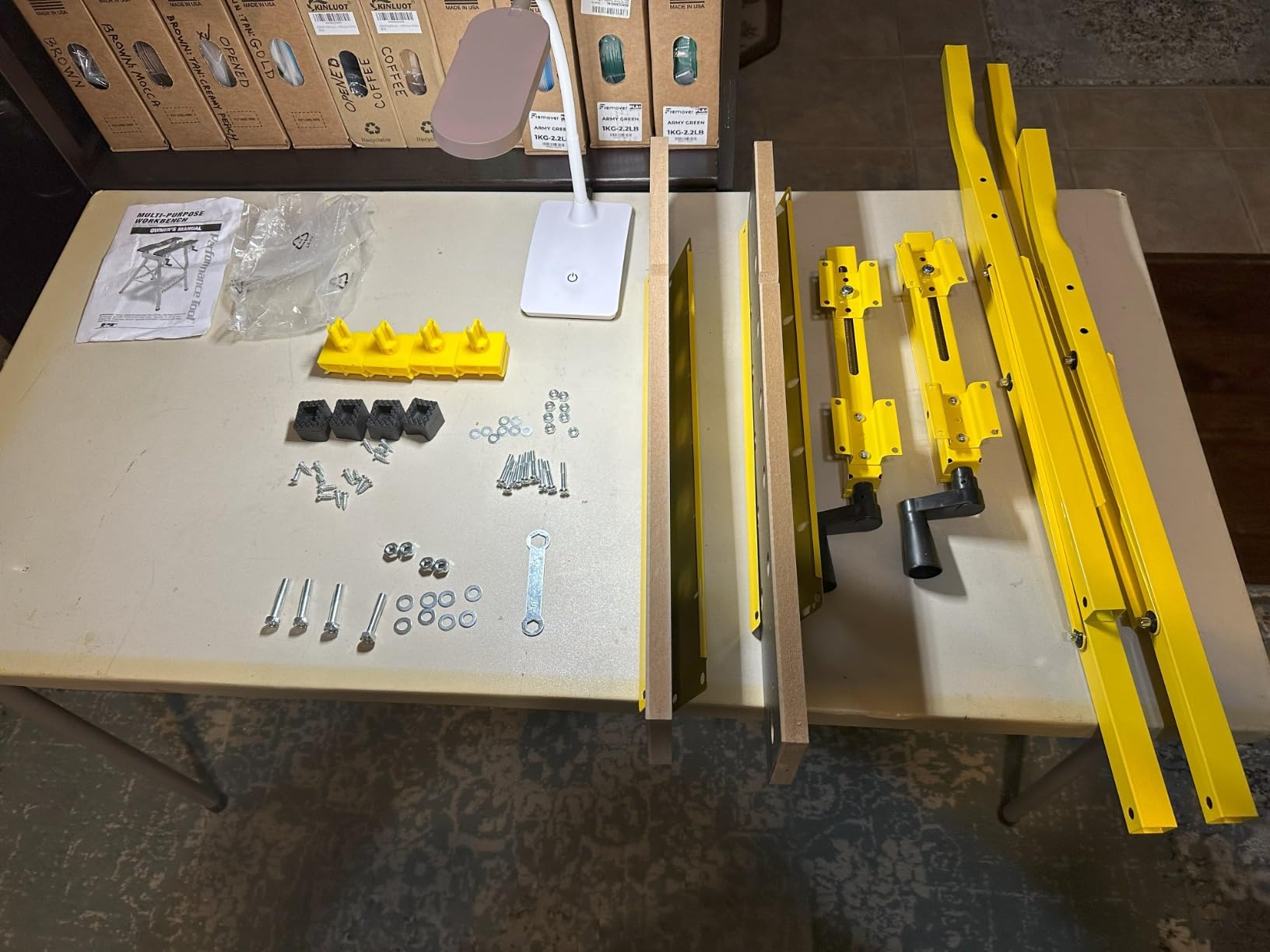 Performance Tool W54025 Portable Multipurpose Workbench and Vise (200 lbs Capacity), Yellow customer photo 2