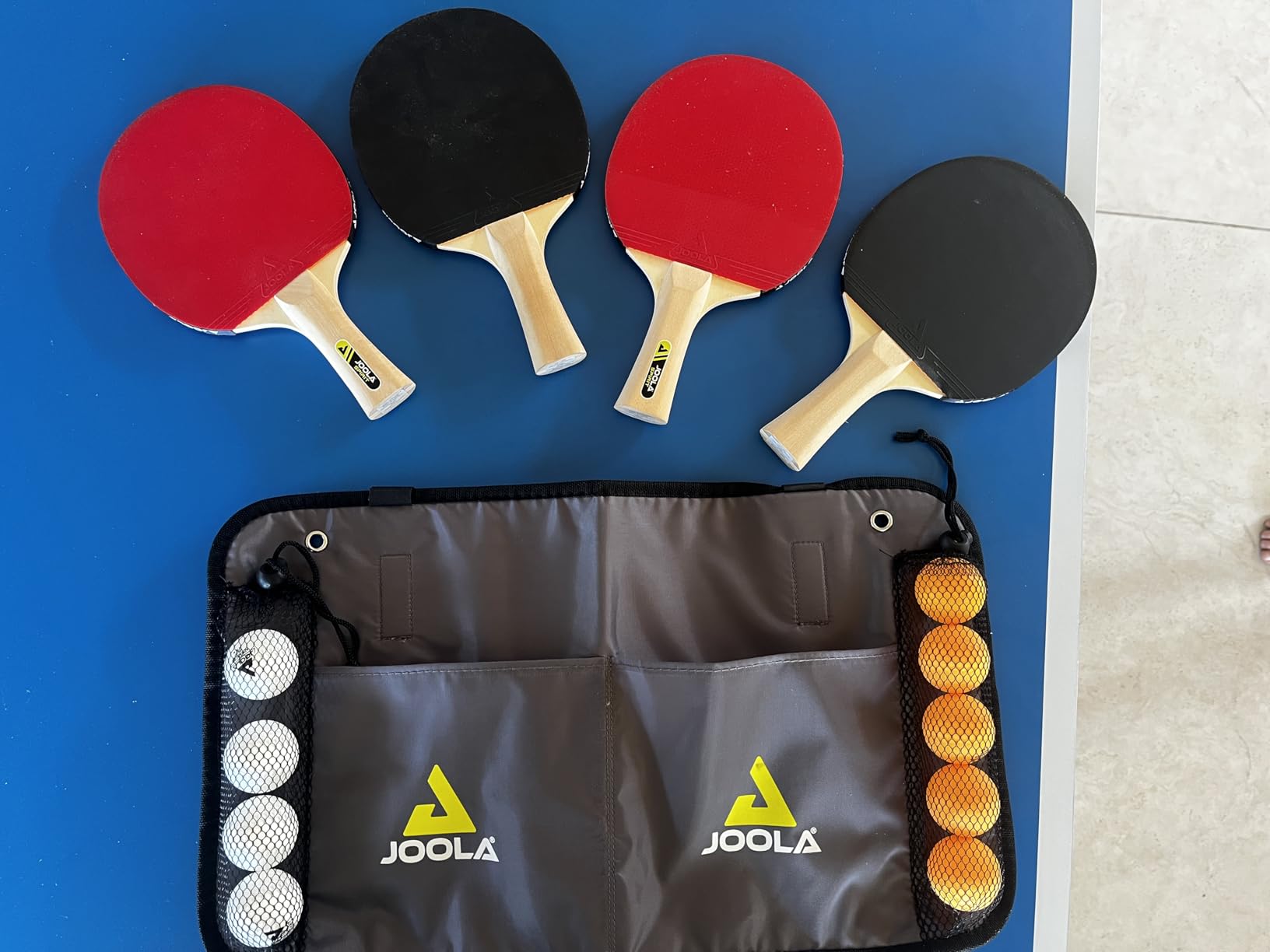 JOOLA Family Premium Ping Pong Paddles Set of 4 - Advanced Table Tennis Rackets, 10 Training 3 Star Ping Pong Balls, and Storage Case - Competitive or Recreational Play - Indoor and Outdoor Compatible customer photo 2