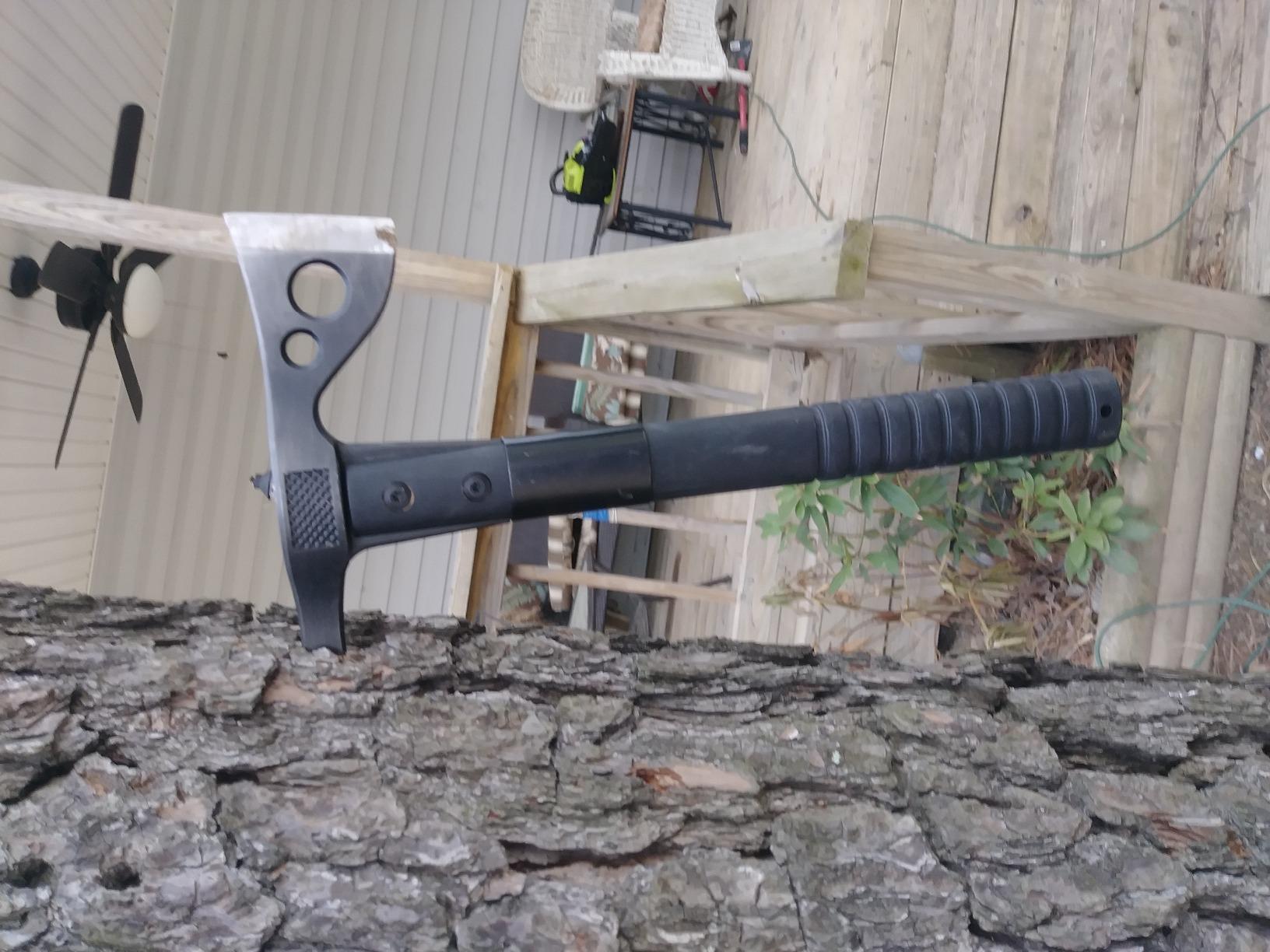 SOG FastHawk- Lighter, Faster, Agile Throwing Hatchet, Versatile Survival Tactical Axe for Competition Throwing and Camping, Hunting and Packing-Black (F06TN-CP) customer photo 2