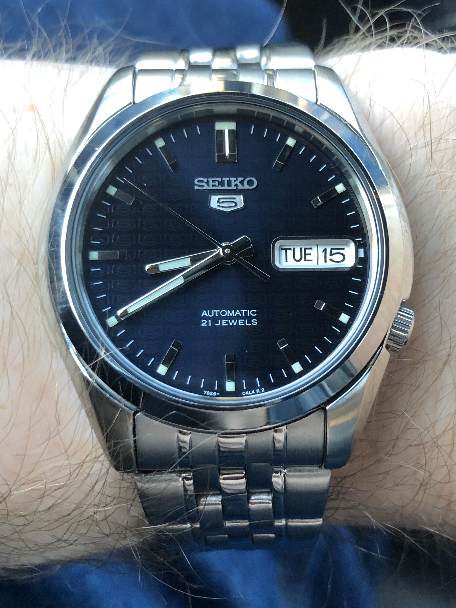 Seiko Automatic Watch for Men 5-7S Collection - with Day/Date Calendar, Luminous Hands, Stainless Steel Case & Bracelet customer photo 1