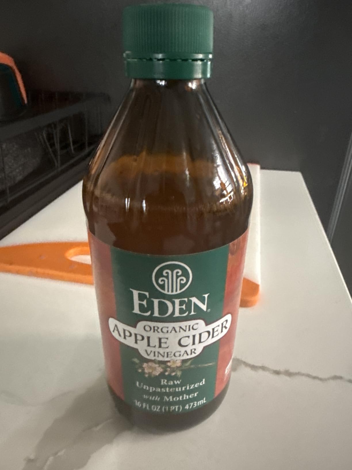 Eden Organic Apple Cider Vinegar, Raw, Unpasteurized with Mother, 16oz Glass customer photo 1