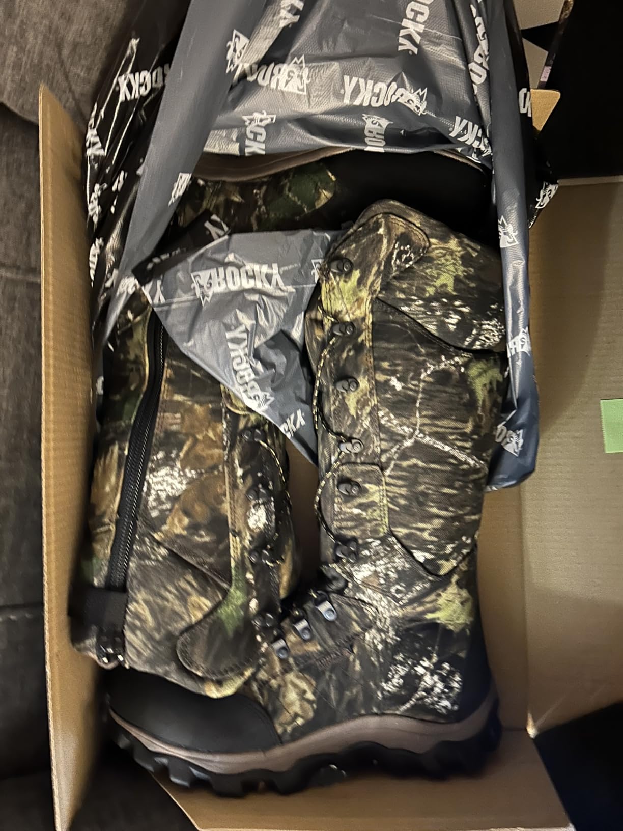 ROCKY Men's Camouflage Waterproof Side-zip Snake Boots customer photo 2