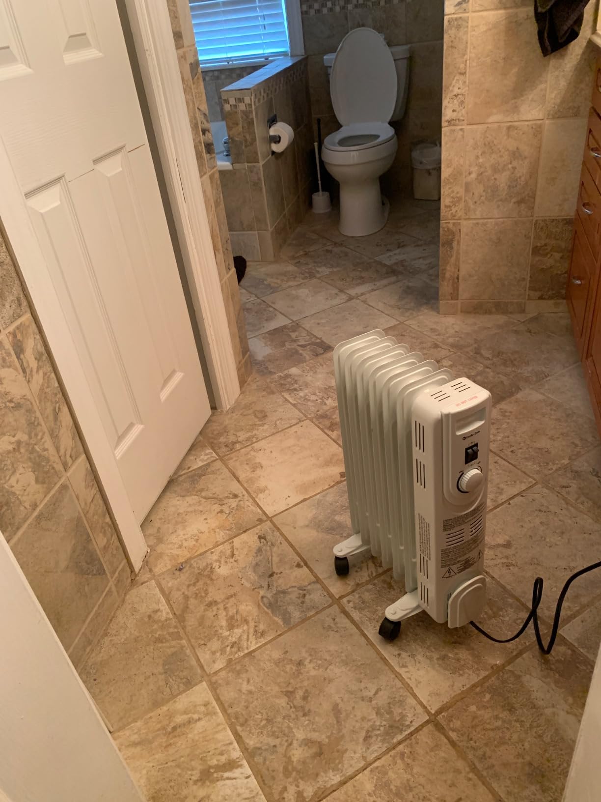 Comfort Zone Electric Oil-Filled Radiant Radiator Space Heater, Never Refill, Adjustable Thermostat, Tip-Over Switch & Overheat Protection System, Ideal for Home, Bedroom, & Office, 1,200W, CZ7007J customer photo 1