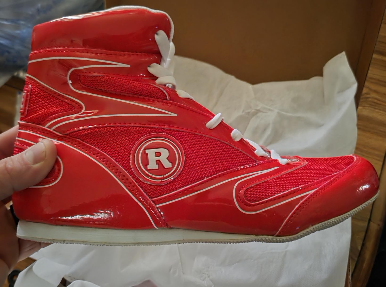 Ringside Undefeated Boxing Shoes, Synthetic Leather Shoes for Men and Women, Lightweight, High-Top Ankle Shoes for Boxing, Workout, Training, and Competition customer photo 1