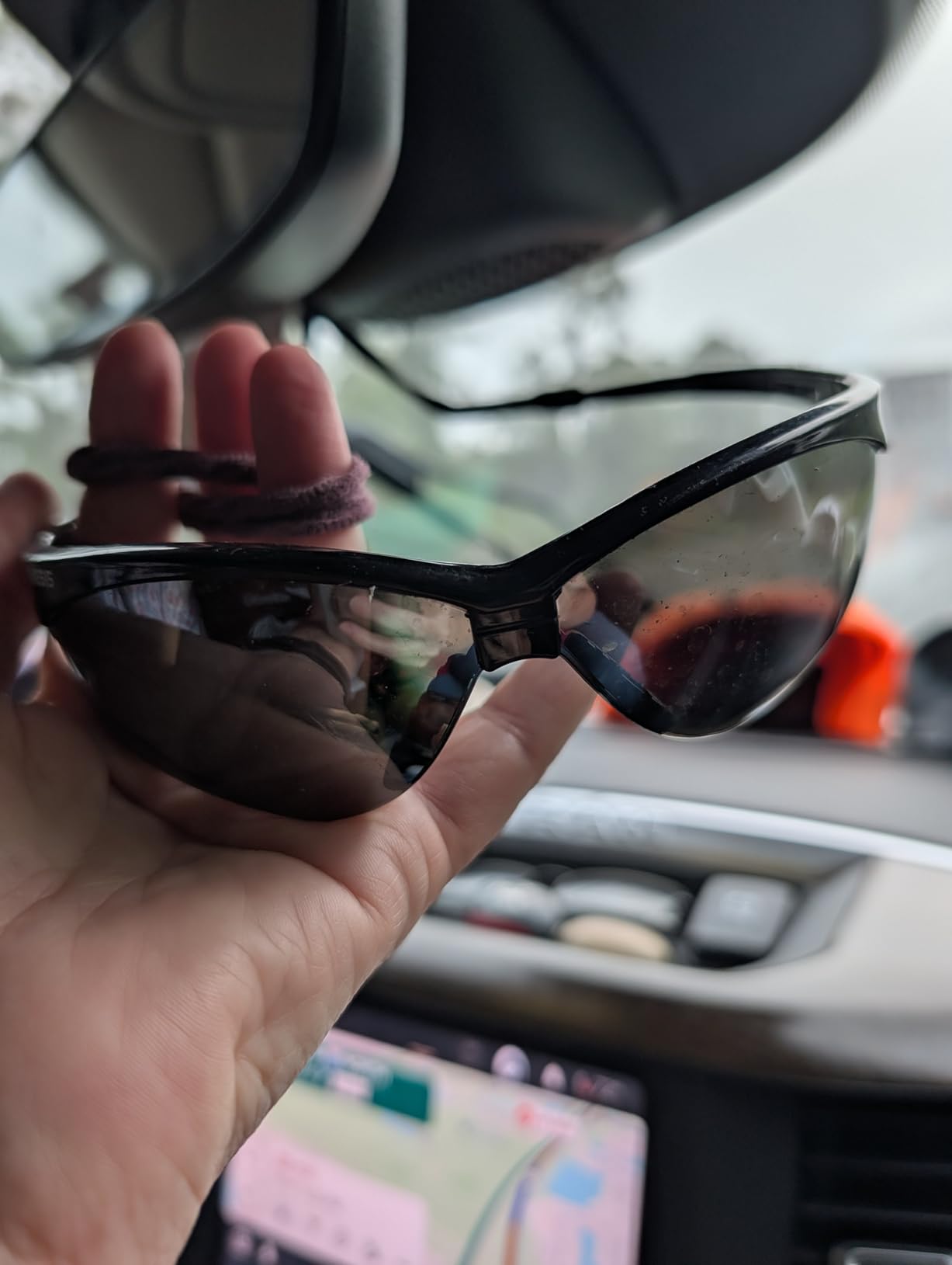 KleenGuard V30 Nemesis Safety Glasses (25688), with Mirror Coating, Smoke Lenses, Black Frame, Unisex (Qty 12) customer photo 1