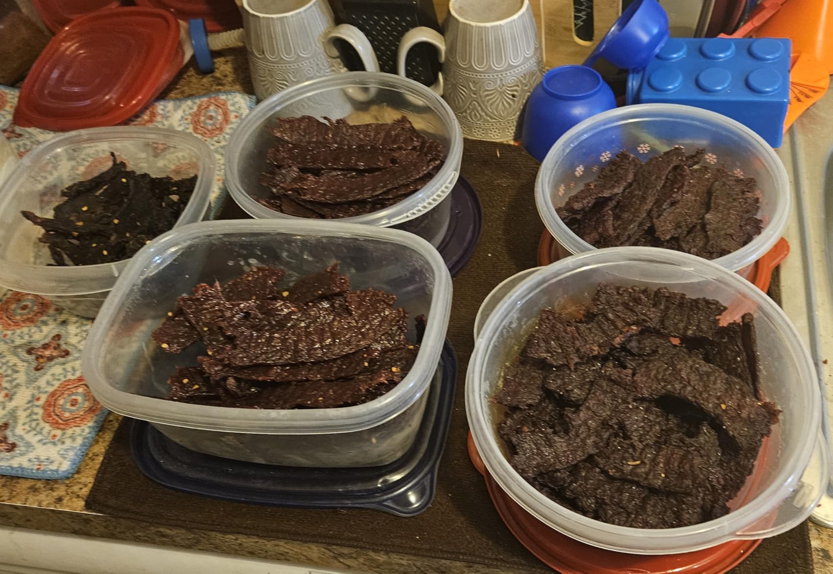 LEM Products Backwoods Jerky Seasoning Variety Pack, Includes Original, Hot, Mesquite, and Hickory Flavors, Ideal for Wild Game, 15.6 Ounce Package with Pre-Measured Cure Packet Included customer photo 1