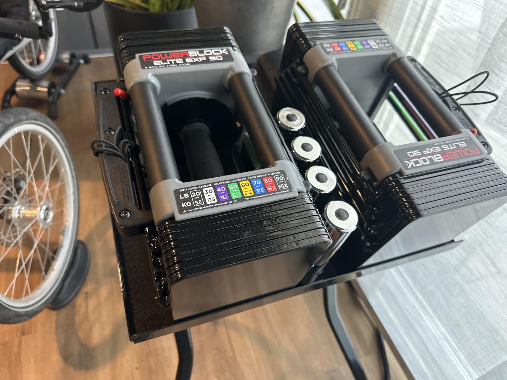 PowerBlock Elite EXP Adjustable Dumbbells, Sold in Pairs, Stage 1, 5-50 lb. Dumbbells, Durable Steel Build, Expandable with Expansion Kits customer photo 1