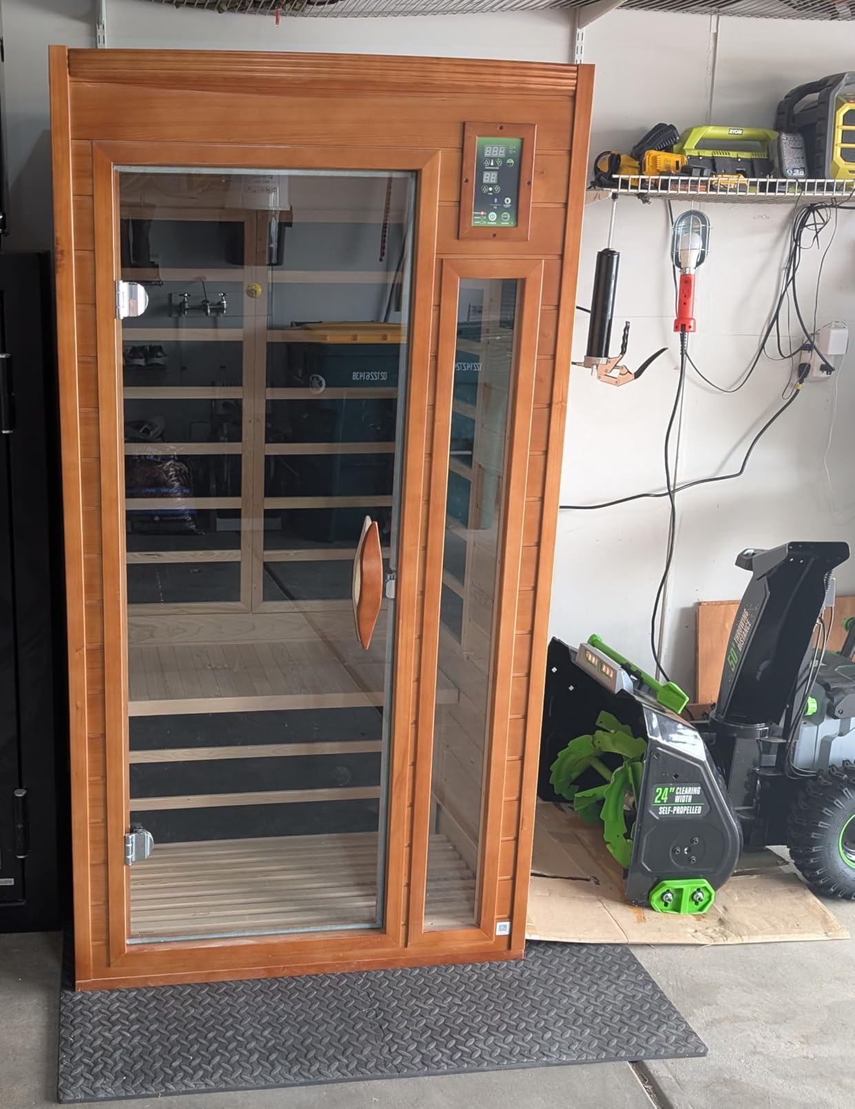 DYNAMIC SAUNAS Barcelona 1- to 2-Person Low EMF FAR Infrared Sauna with Red Light Therapy & Bluetooth Speakers | Personal Indoor Dry Heat Sauna for Home & Gym - Made from Canadian Hemlock customer photo 1
