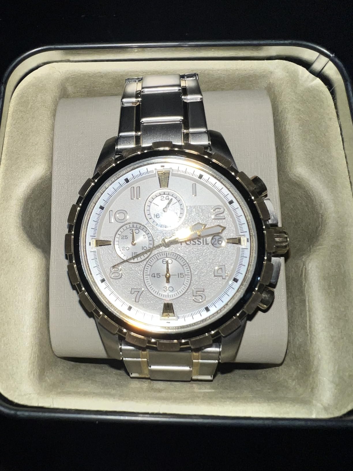 Fossil Men's Watch, Dean Quartz Stainless Steel Chronograph Watch for Men customer photo 1
