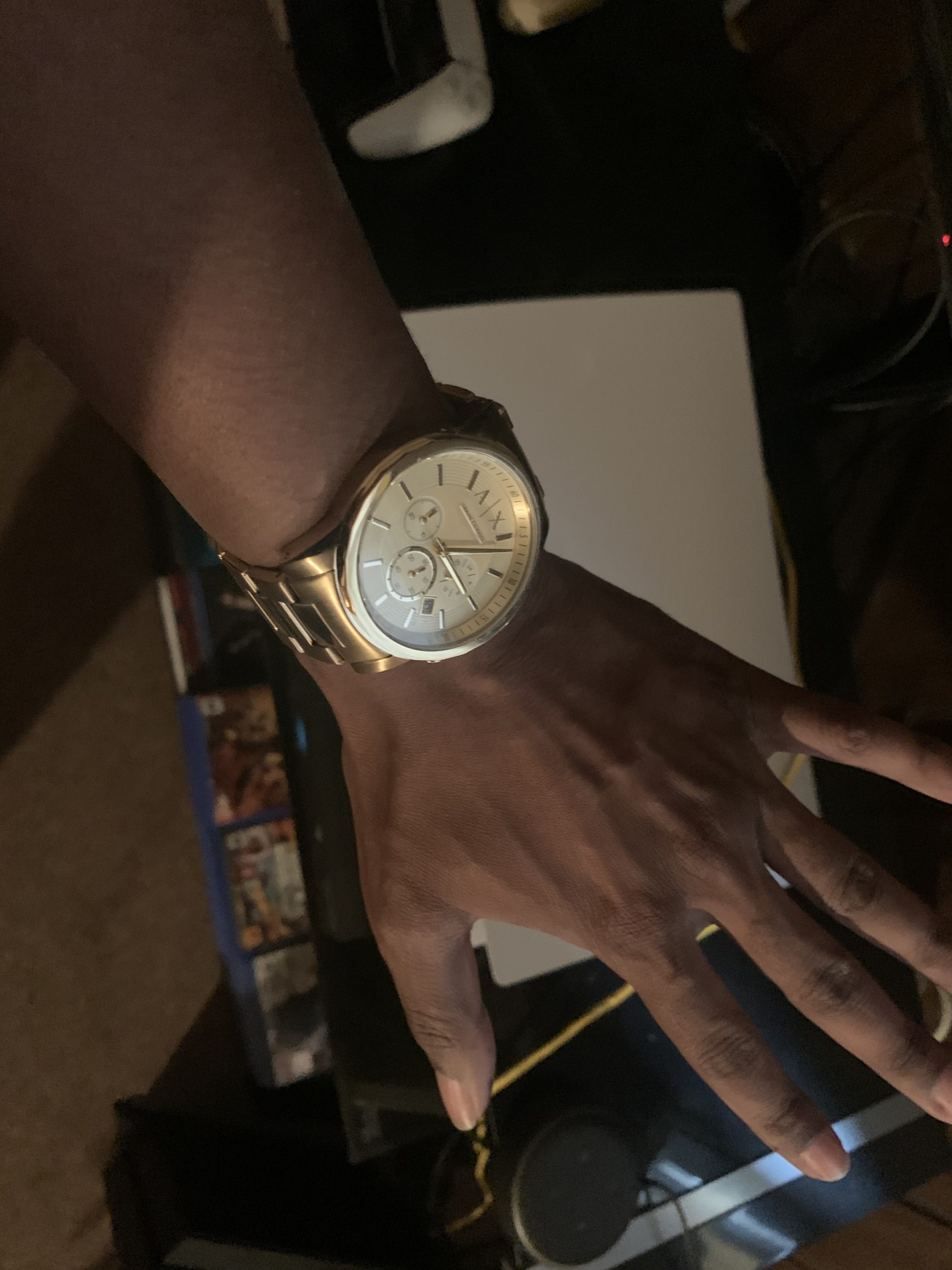 A|X Armani Exchange Stainless Steel Chronograph Watch for Men customer photo 1