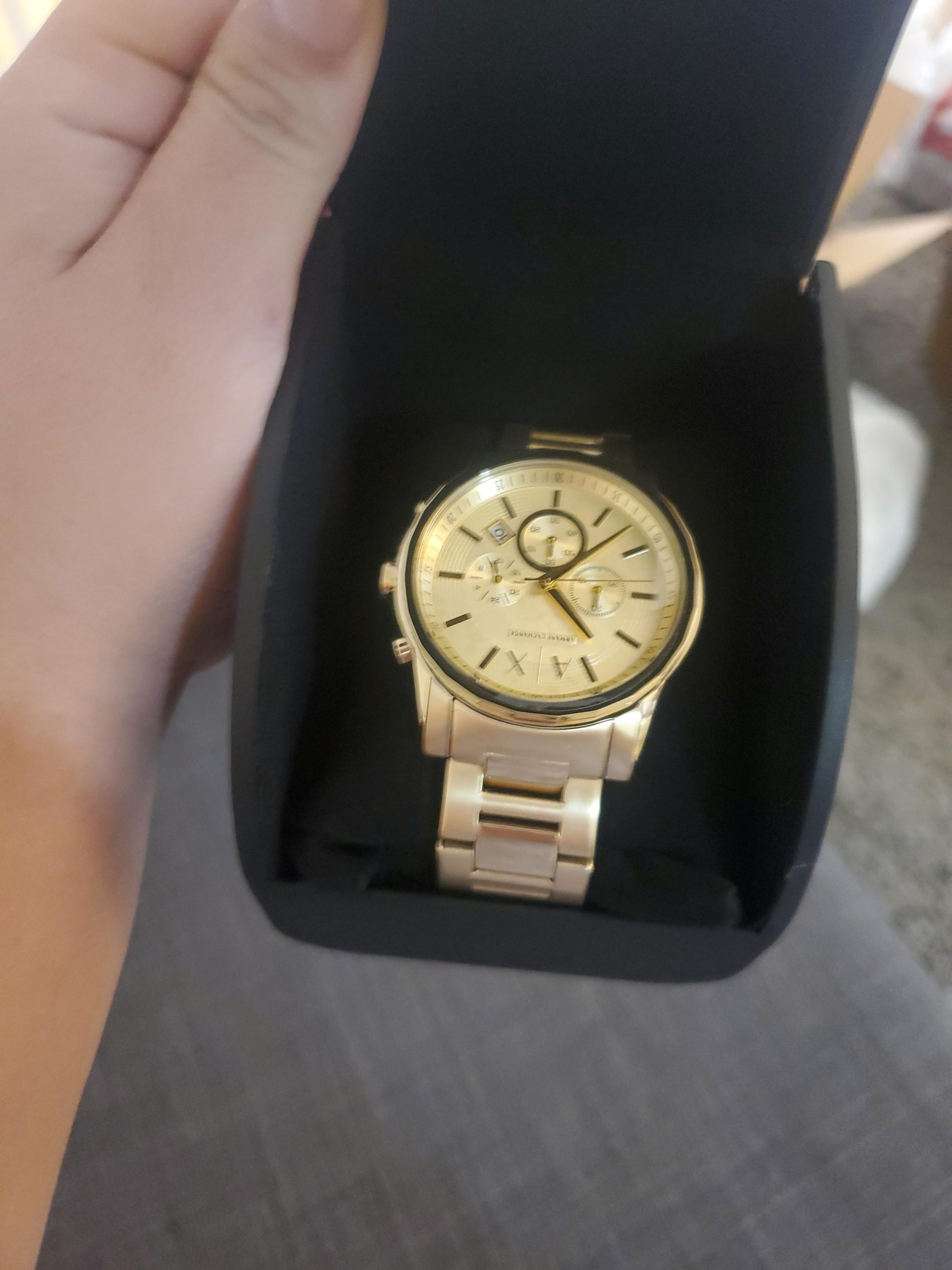 A|X Armani Exchange Stainless Steel Chronograph Watch for Men customer photo 2