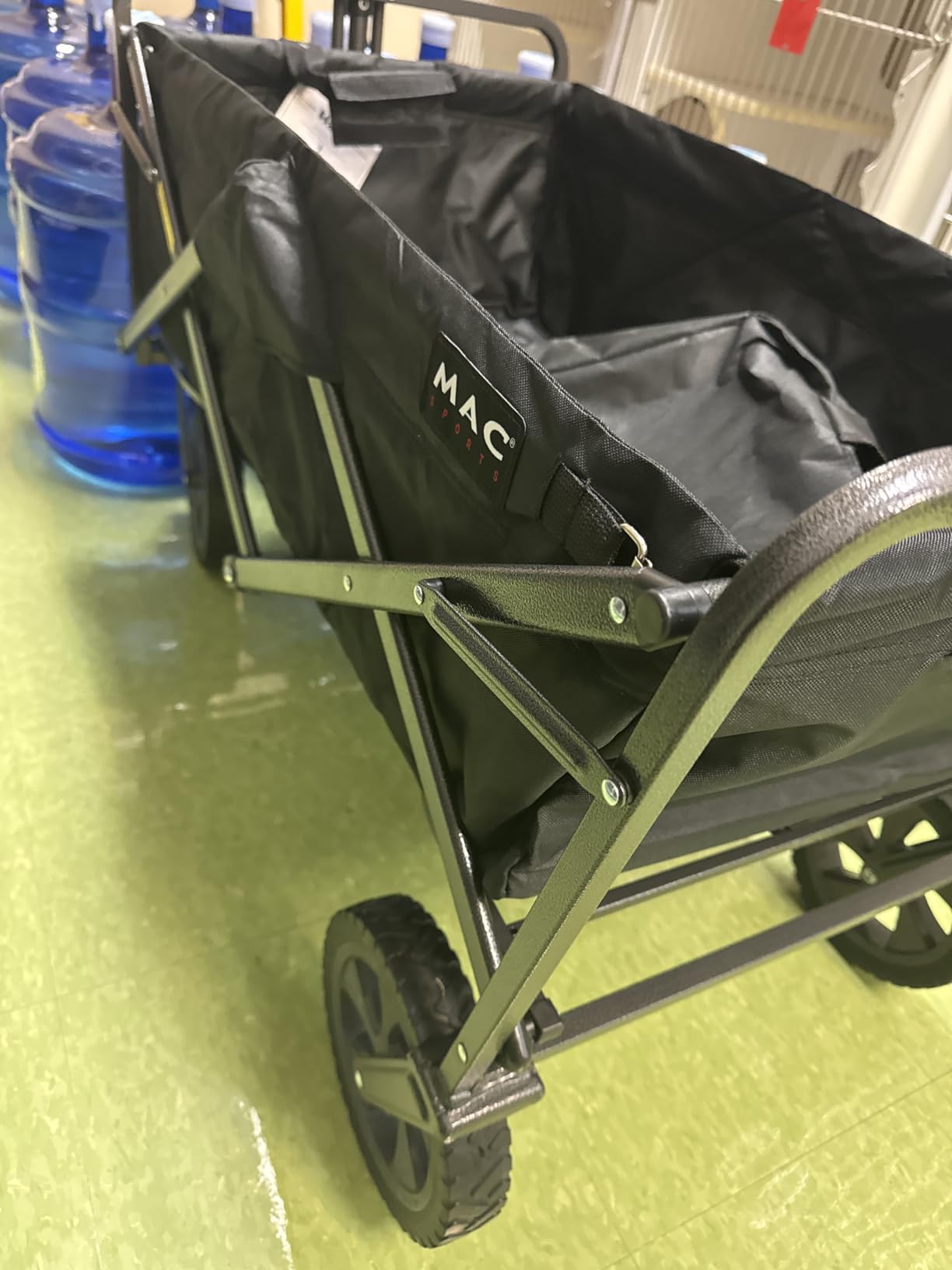Mac Sports Heavy Duty Steel Frame Collapsible Folding 150 Pound Capacity Outdoor Camping Garden Utility Wagon Yard Cart, Blue customer photo 2
