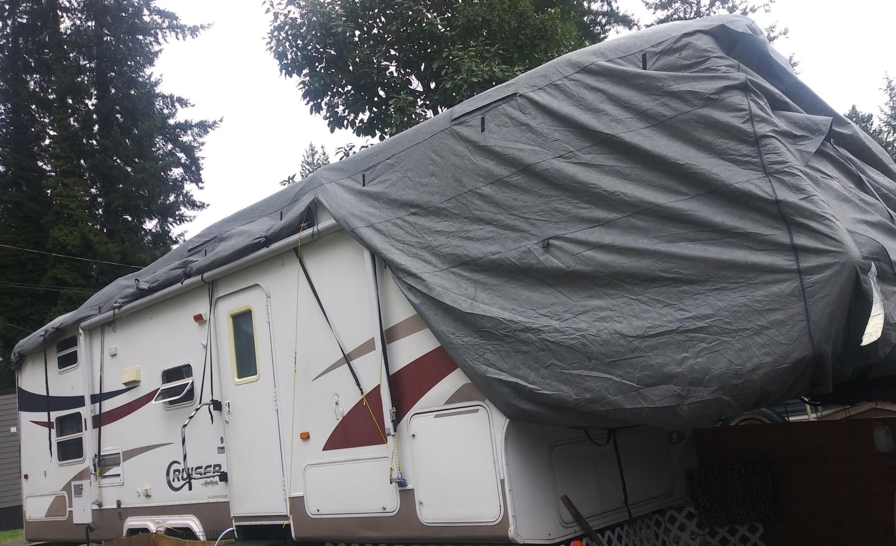 Leader Accessories Windproof RV Cover 27'-30' Travel Trailer Cover Extra Thick Camper Cover - Anti-uv & Ripstop with 4 Tire Covers, Adhesive Repair Patches customer photo 1