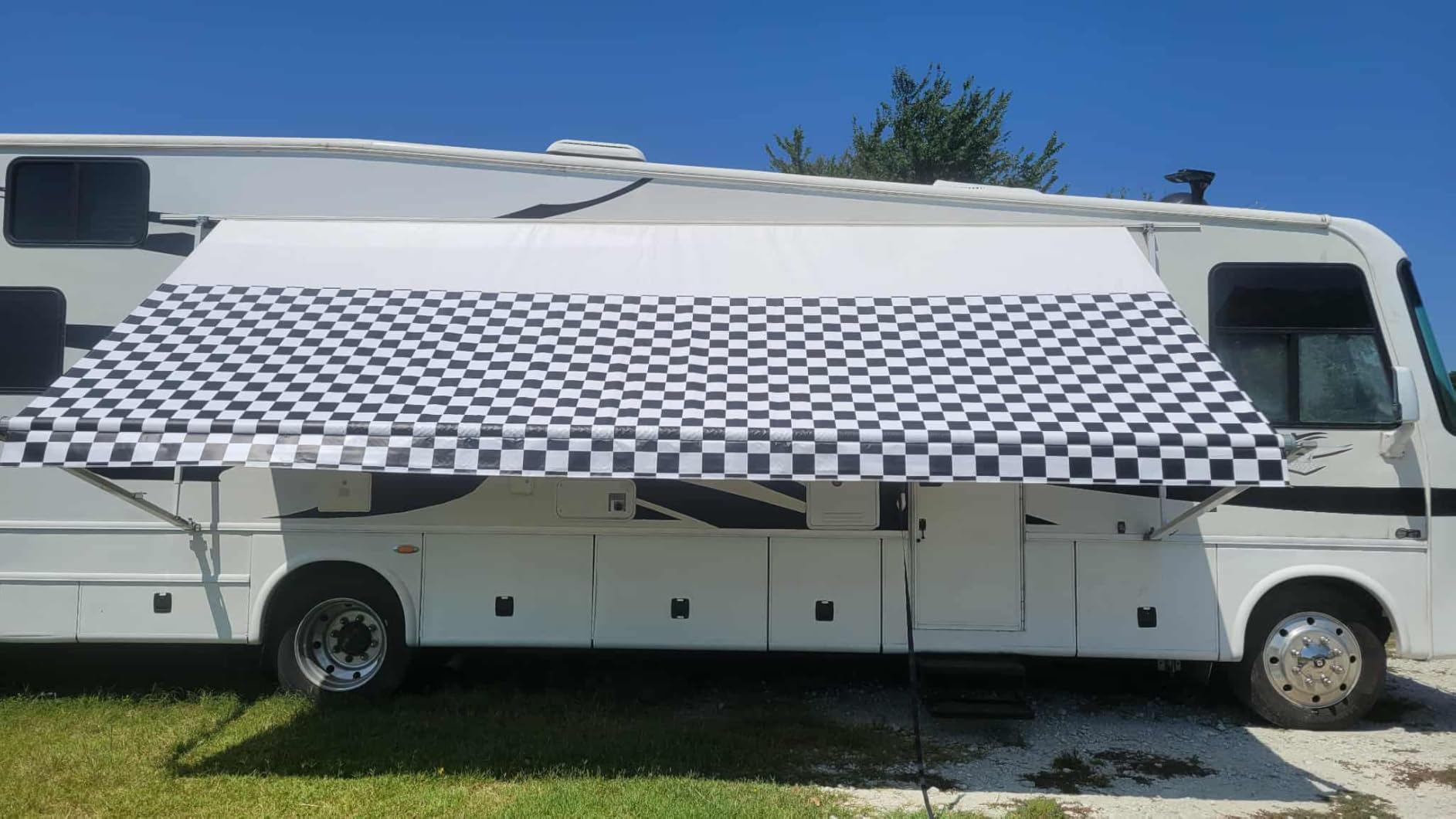 SunWave RV Awning Fabric Replacement, Premium Vinyl, 18', Grey Fade customer photo 1