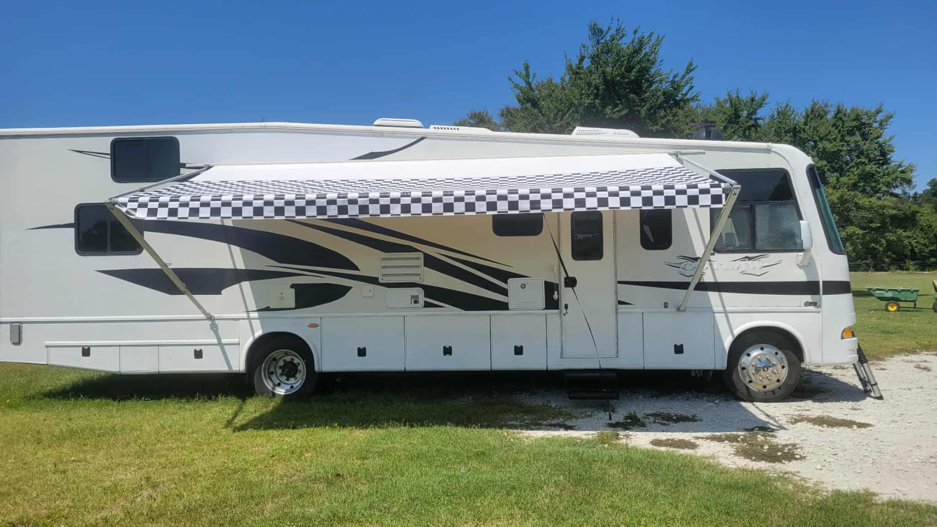 SunWave RV Awning Fabric Replacement, Premium Vinyl, 18', Grey Fade customer photo 2