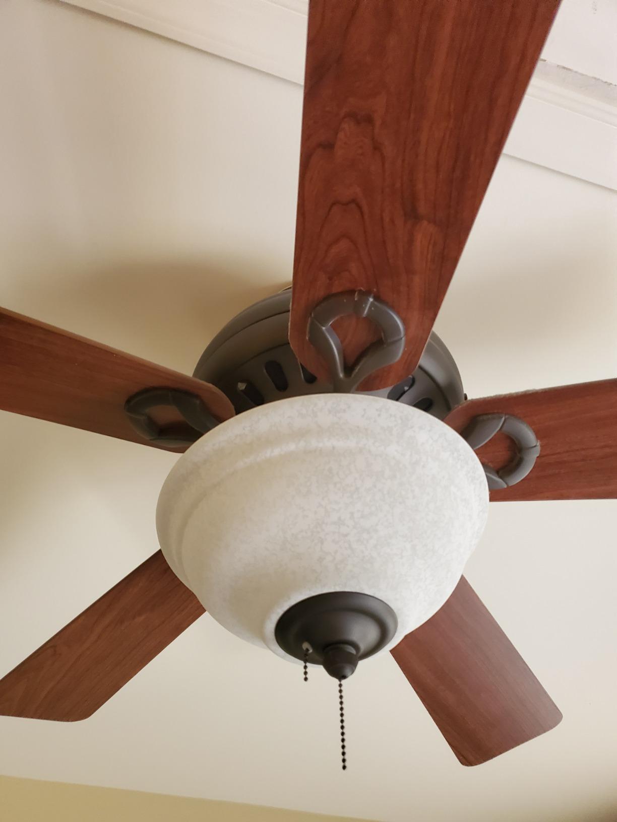 Hunter 52 inch Indoor Ceiling Fan with LED Light - Bronze Ceiling Fan with Pull Chain, For Bedroom or Living Room, Standard Mount, No Remote, 5 Blades, Includes Bulbs- Builder Deluxe 53091, New Bronze customer photo 1