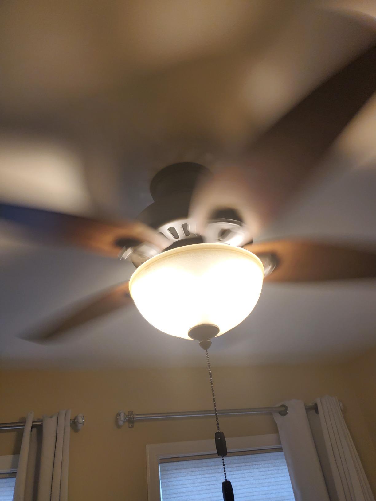 Hunter 52 inch Indoor Ceiling Fan with LED Light - Bronze Ceiling Fan with Pull Chain, For Bedroom or Living Room, Standard Mount, No Remote, 5 Blades, Includes Bulbs- Builder Deluxe 53091, New Bronze customer photo 2