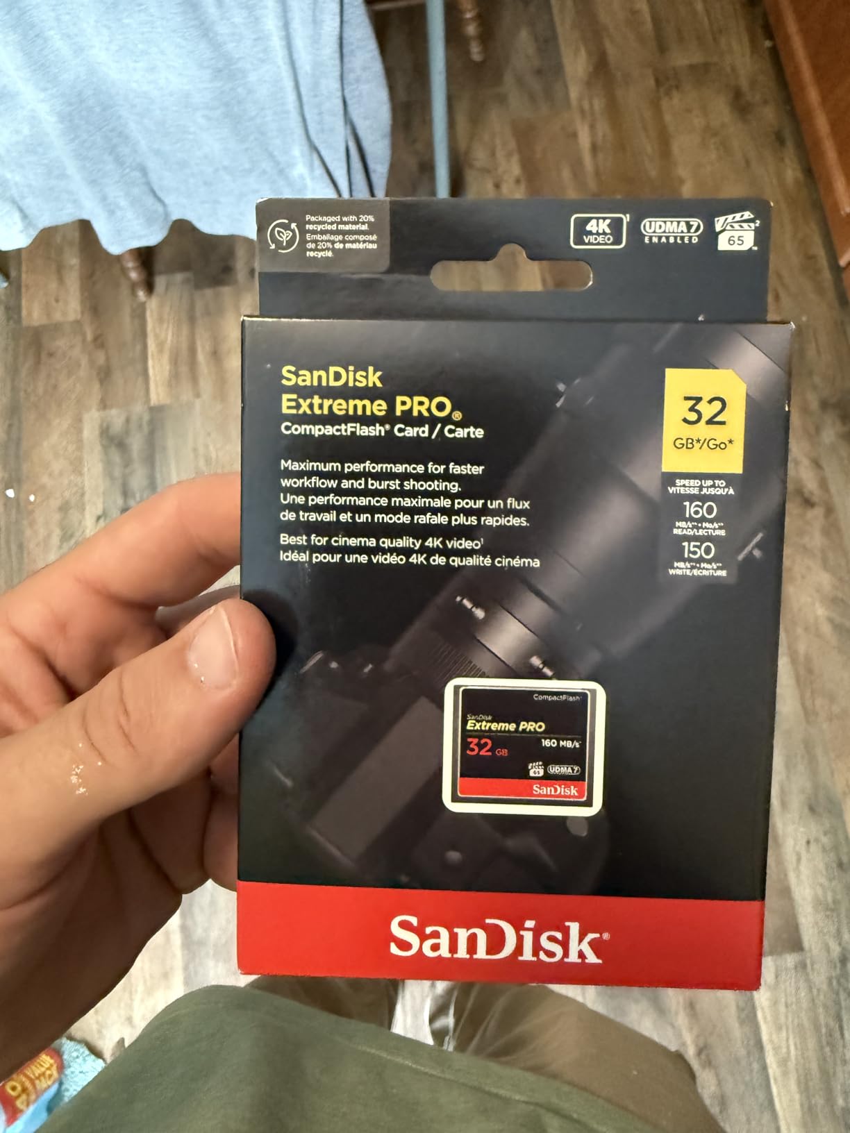 SANDISK 128GB Extreme PRO CompactFlash Memory Card UDMA 7 Speed Up To 160MB/s - SDCFXPS-128G-X46 customer photo 2