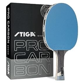 STIGA Pro Carbon + Raptor Performance-Level Table Tennis Rackets with Carbon Technology for Tournament Play - 7-ply Blade with Flared Handles - 2mm Sponge for Enhanced Control and Speed customer photo 2