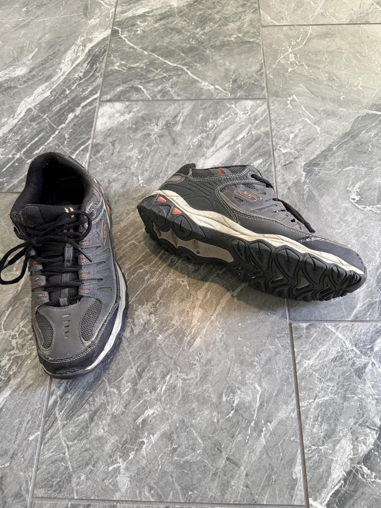 Skechers Men's Afterburn M. Fit Fashion Sneakers - Leather Upper, Memory Foam Insole customer photo 1