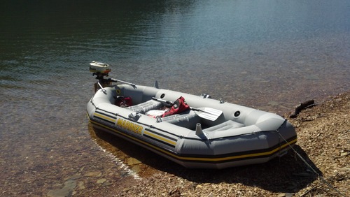 INTEX Mariner Inflatable Boat Series: Includes Deluxe Boat Oars and High-Output Pump - SuperTough PVC - Wear-Resistant Keel - Removable Fishing Rod Holders - Heavy Duty Grab Handle customer photo 1