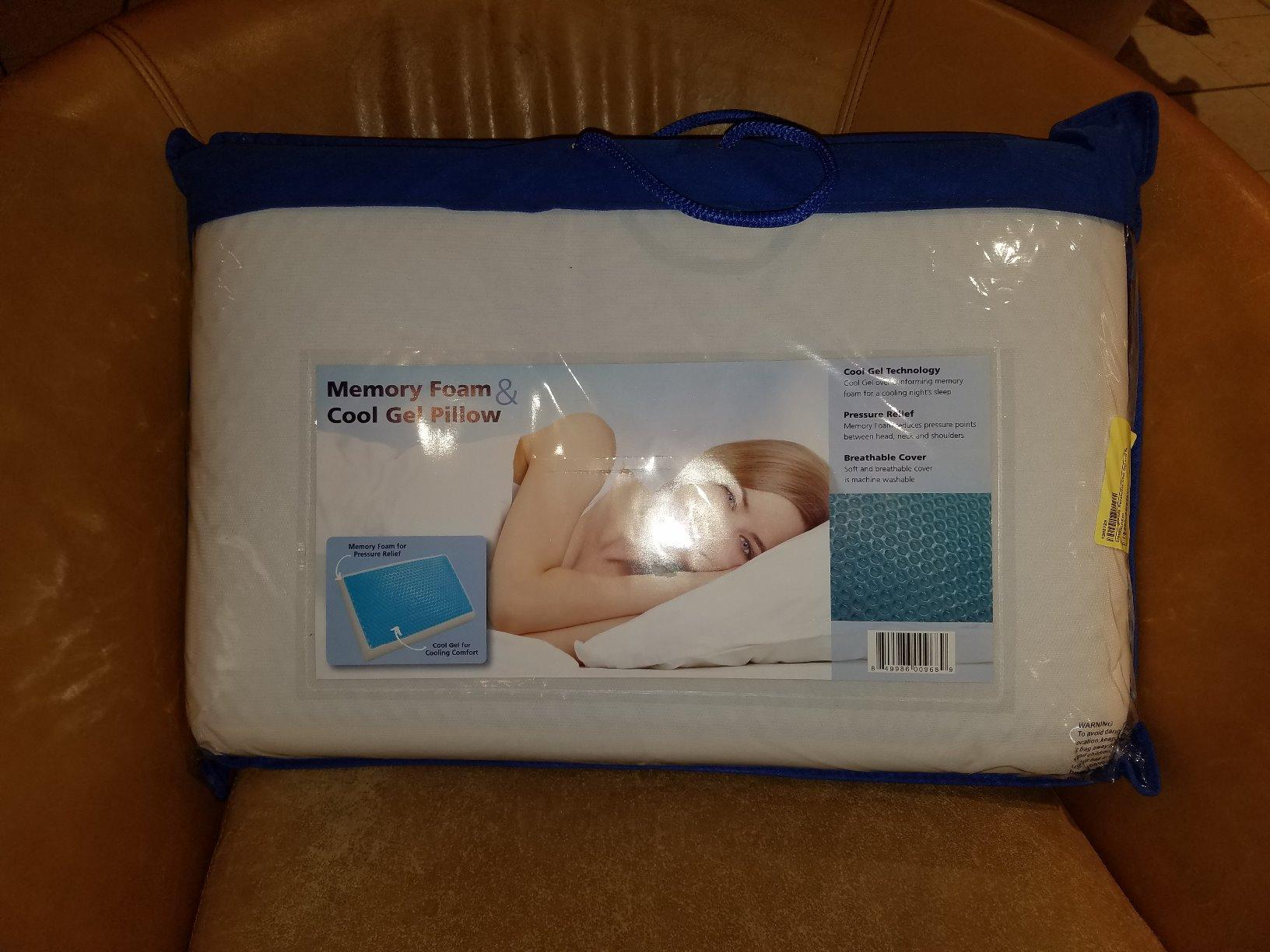 Cool Gel Cooling Pillow for Sleeping, Standard Size Cooling Memory Foam Pillow for Hot Sleepers, Reversible Ergonomic Design, Pressure Relief, Spine Alignment, Side, Back Contouring Support customer photo 2