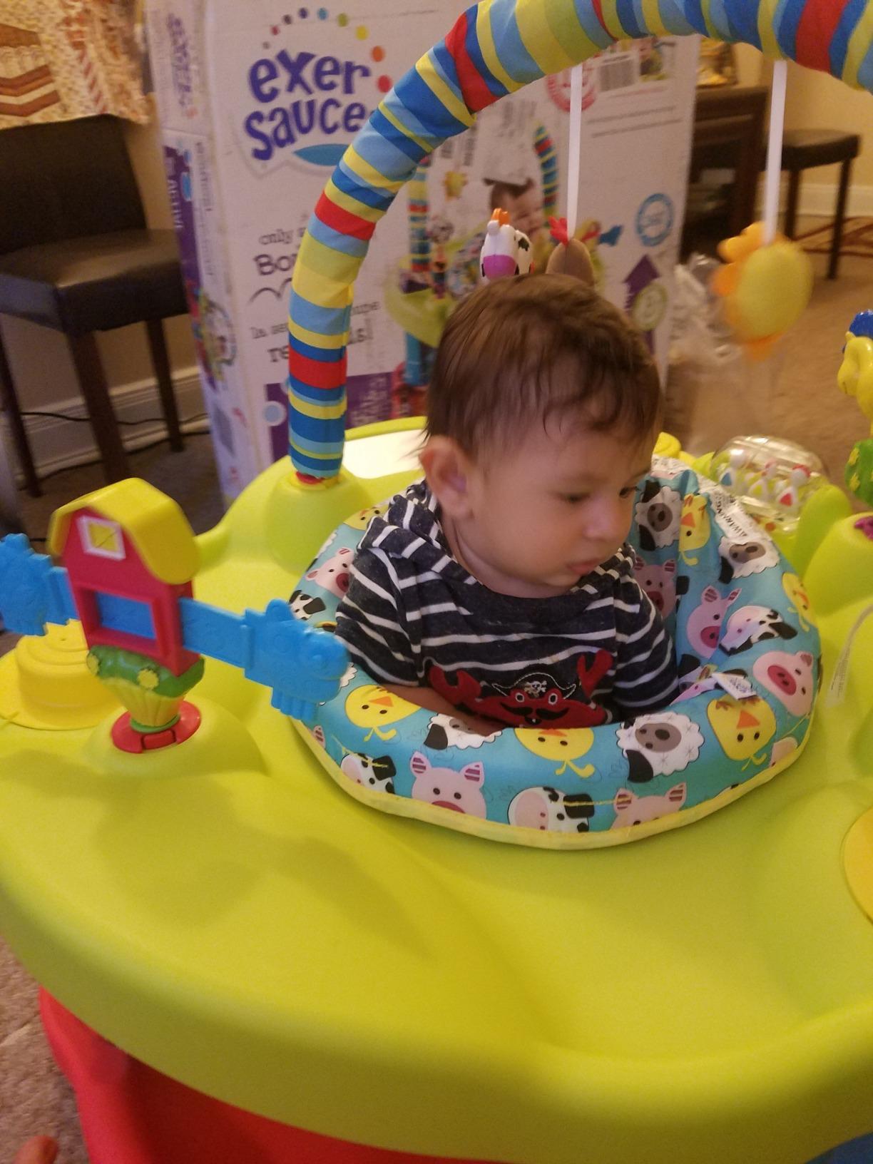 Evenflo Exersaucer Bouncing Activity Saucer, Sweet Tea Party customer photo 1