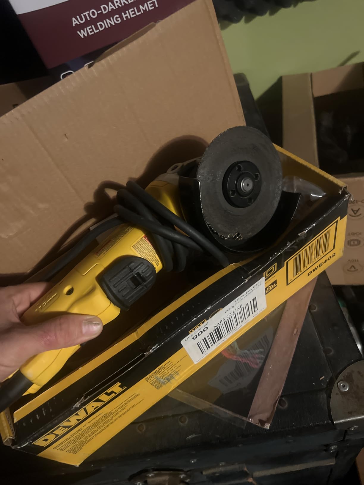 DEWALT Angle Grinder, 4.5 Inch, 11 Amp, 11,000 rpm, With Paddle Switch, Ergonomic Compact Design Grinder Tool (DWE402) customer photo 1